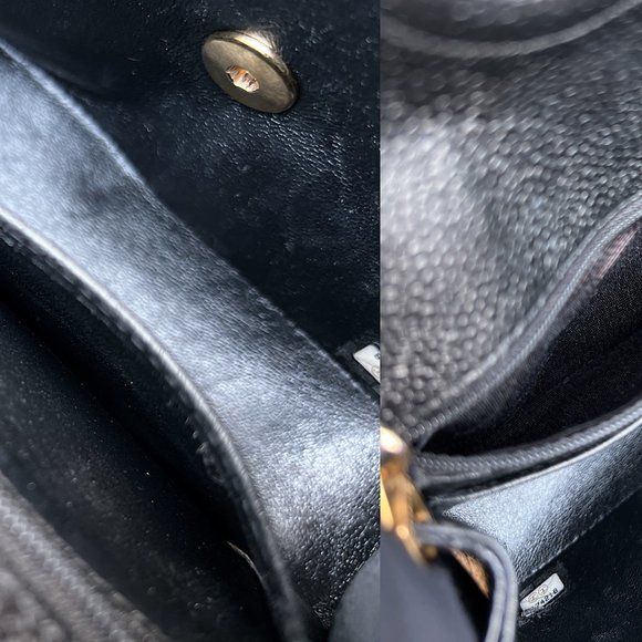 Authentic Chanel Classic Square Black Caviar Leather Mini Crossbody Bag B0846 - Picture 14 of 16